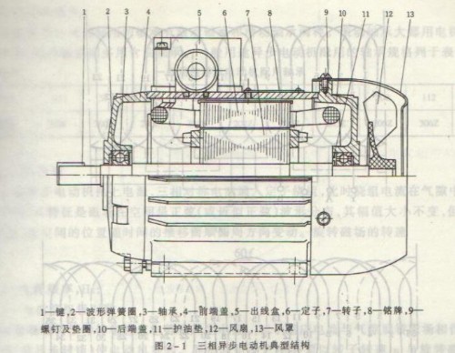 三相異步電動(dòng)典型結(jié)構(gòu)圖